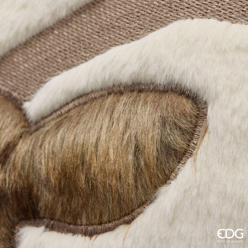 EDG Enzo De Gasperi Cuscino Renna Natalizio White Brown 45x45 cm – Decorazione di Natale
