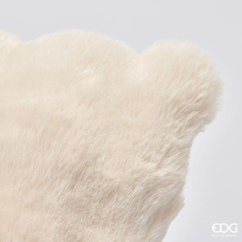 EDG Enzo De Gasperi Cuscino Furry Quadrato Bianco 45x45 cm – Idea Regalo Natale