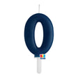 big party big party candelina tiny plump numero 0 cera 7 cm blu navy ean 8020834764802