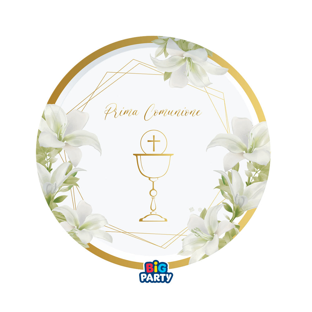 big party big party piatti carta comunione geometric d 18 cm cf 6 pz ean 8020834767391