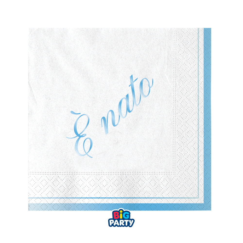 big party big party tovaglioli carta e nato 25 x 25 cm cf 16 pz celeste ean 8020834767544