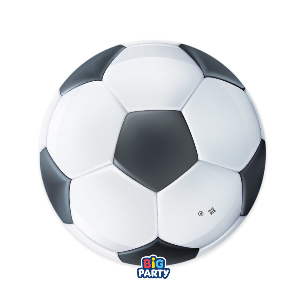 big party big party piatti carta football d 18 cm cf 6 pz bianco nero ean 8020834768640