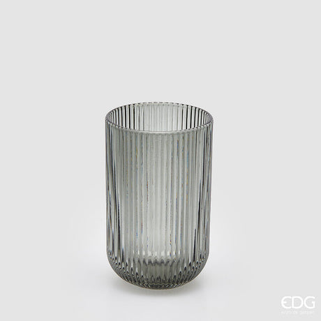 edg enzo de gasperi edg enzo de gasperi bicchiere righe tumbler h 12 cm d 8 cm 4 pz grey ean 8059824513212