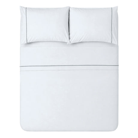 Androni Giocattoli Completo Letto Singolo Tinta Unita con Piping – Set Lenzuola con Bordo Decorativo, Colori Assortiti 1 Pz