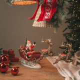 EDG Enzo De Gasperi Decoro Babbo Natale con Slitta H 39 Cm L 57 Cm L 17 Multicolor