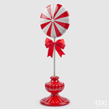 Decoro Natale Caramella Topiary H 71 Cm L 23 Cm L 26 Cm White Red