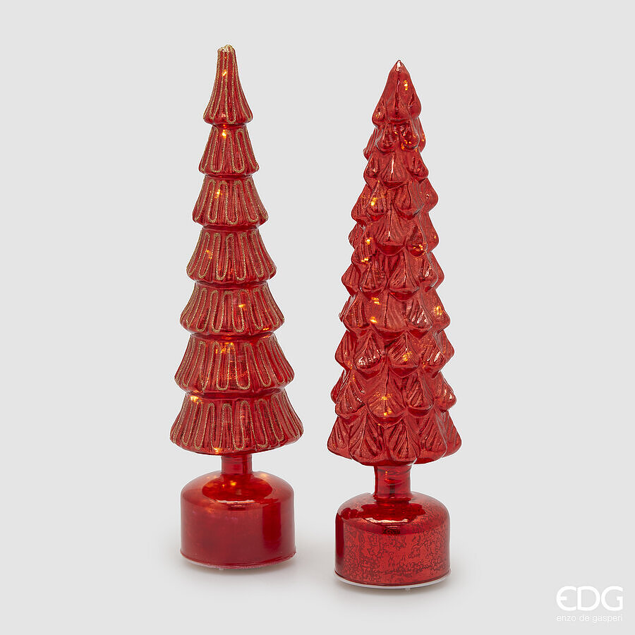 Decoro Natale Pino Twist H 40,5 Cm D 9 Cm Mov. Led Red 1 Pz