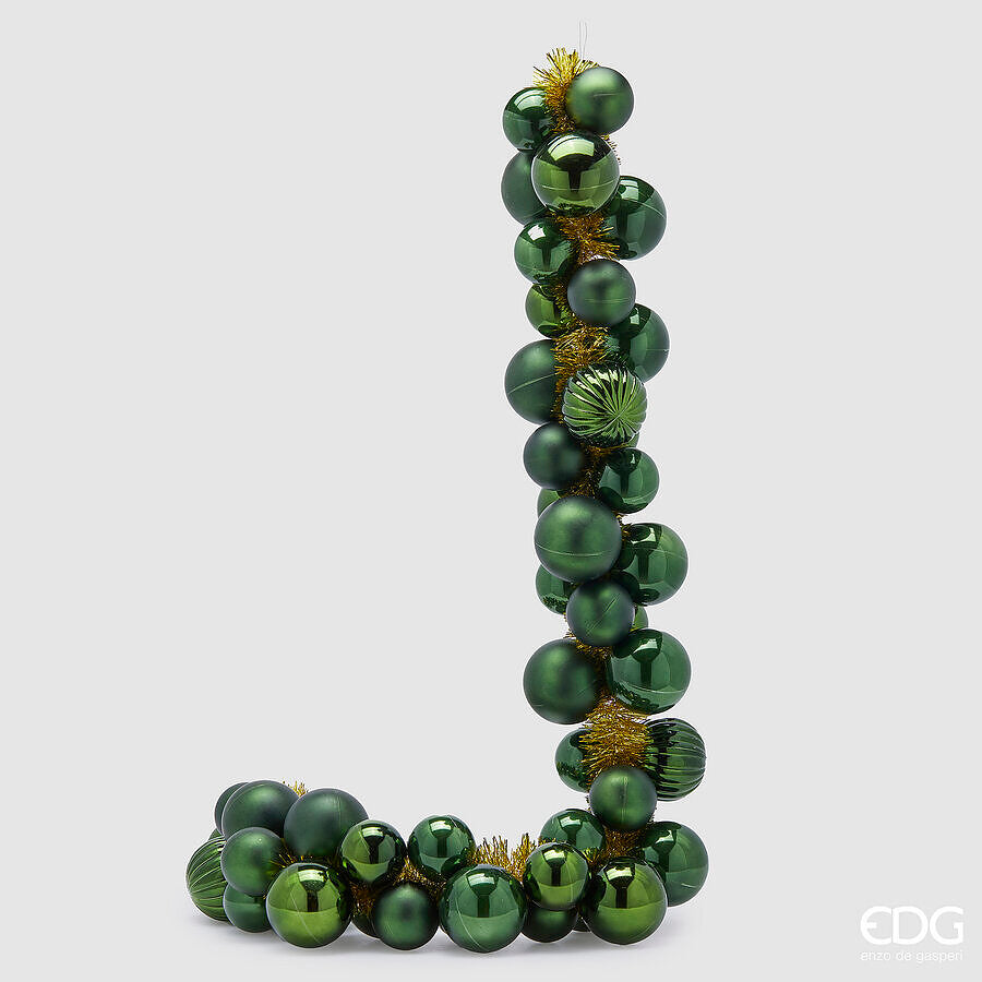 EDG Enzo De Gasperi Festone Natale PalleMix X 50 L 170 Cm D 8 Cm D 10 Cm Green