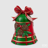 Decoro Natale Campana MiniLed H 33 Cm D 25 Cm  Verde Rosso