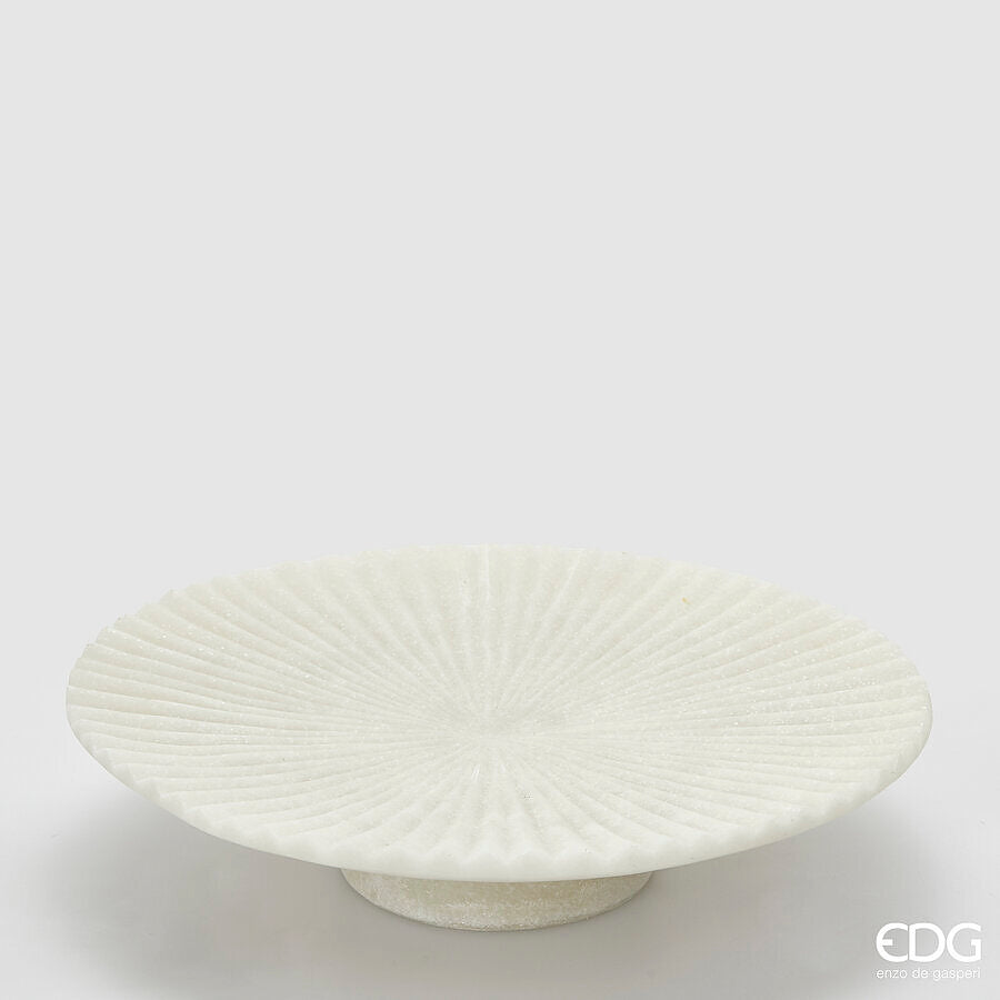 edg enzo de gasperi edg enzo de gasperi alzata decorativa serenity h 8 cm d 35 cm ivory ean 8059824482754