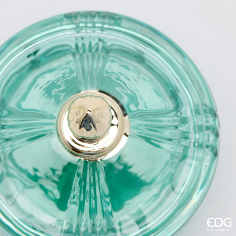 EDG Enzo De Gasperi Contenitore Decorativo Rotondo Green H10,5 Ø10,5 cm – Decorazione Natalizia