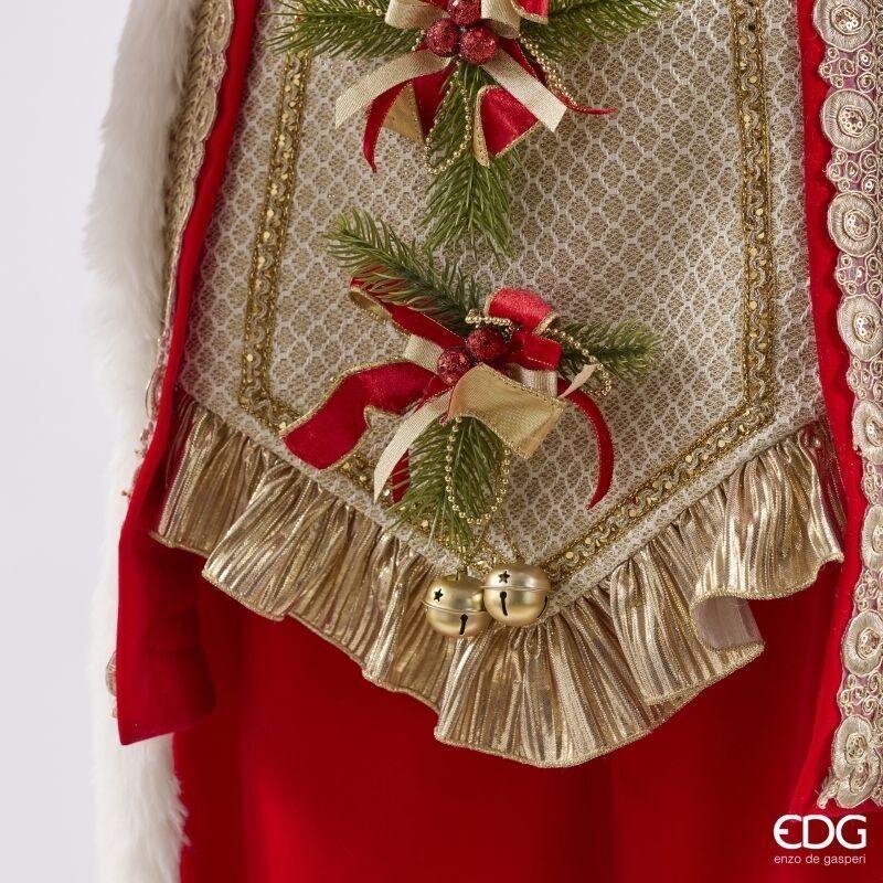 EDG Enzo De Gasperi Decoro Babbo Natale White Red H183 cm con Musica e Movimento – Decorazione Natalizia