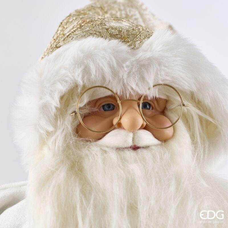 EDG Enzo De Gasperi Decoro Babbo Natale White Gold H82 cm – Decorazione di Natale