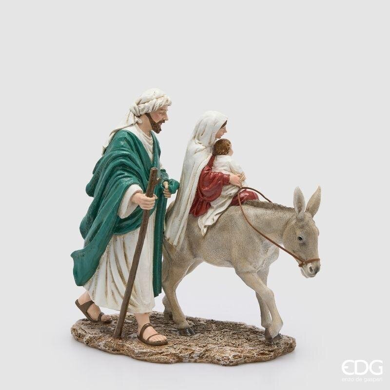EDG Enzo De Gasperi Decoro Natività Green Red 32x34x18 cm – Decorazione di Natale