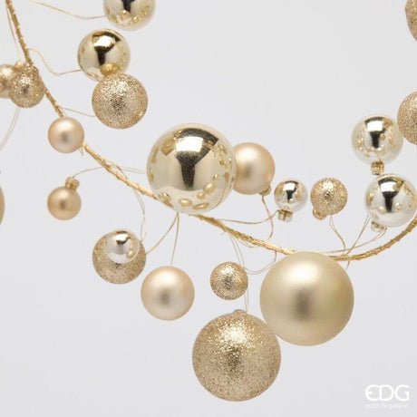 Enzo De Gasperi Festone Pallemix Champagne 180cm | Decorazioni Natale