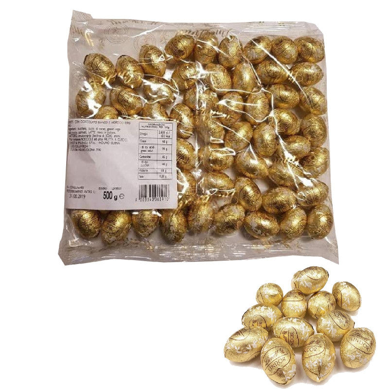 Lindt Ovetti Lindor Cioccolato Bianco 500 Gr