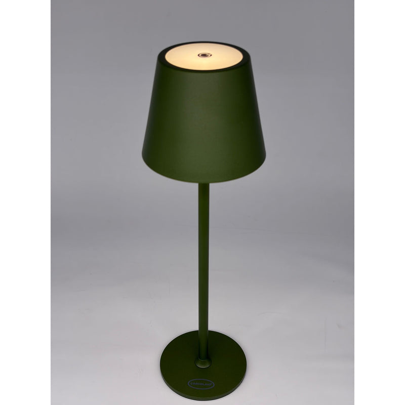 L'Arcolaio Lampada LED Touch Ricaricabile H 38 Cm 10 x 10 Cm IP54 Round Pro Oliva