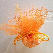 Sacchetti Portaconfetti Bomboniere Velo Rete tondo con Tulle Arancio - 25 PZ OFFERTA
