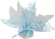 Sacchetti Portaconfetti Bomboniere Velo Rete tondo con Tulle Celeste - 25 PZ OFFERTA