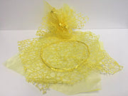 Sacchetti Portaconfetti Bomboniere Velo Rete tondo con Tulle Giallo - 25 PZ OFFERTA