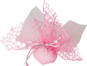 Sacchetti Portaconfetti Bomboniere Velo Rete tondo con Tulle Rosa - 25 PZ OFFERTA