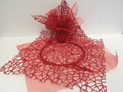 Sacchetti Portaconfetti Bomboniere Velo Rete tondo con Tulle Rosso - 25 PZ OFFERTA