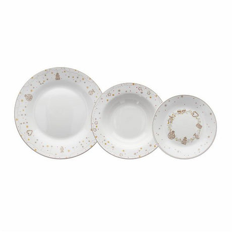 tognana tognana servizio natale tavola atollo starlight 18 pz bianco oro ean 8056444438932