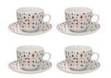 tognana tognana servizio natale 4 tazze cappuccino con piattino atollo candy bianco rosso ean 8056444339529
