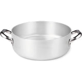 AGNELLI Casseruola Bassa Alluminio Fondo Induzione 2 Manici D 28 cm