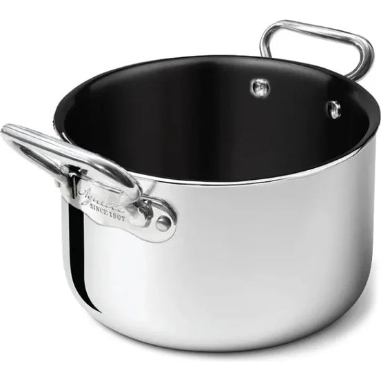 AGNELLI Casseruola Alta Aluinox 2Ply Antiaderente con 2 Manici D 24 Cm