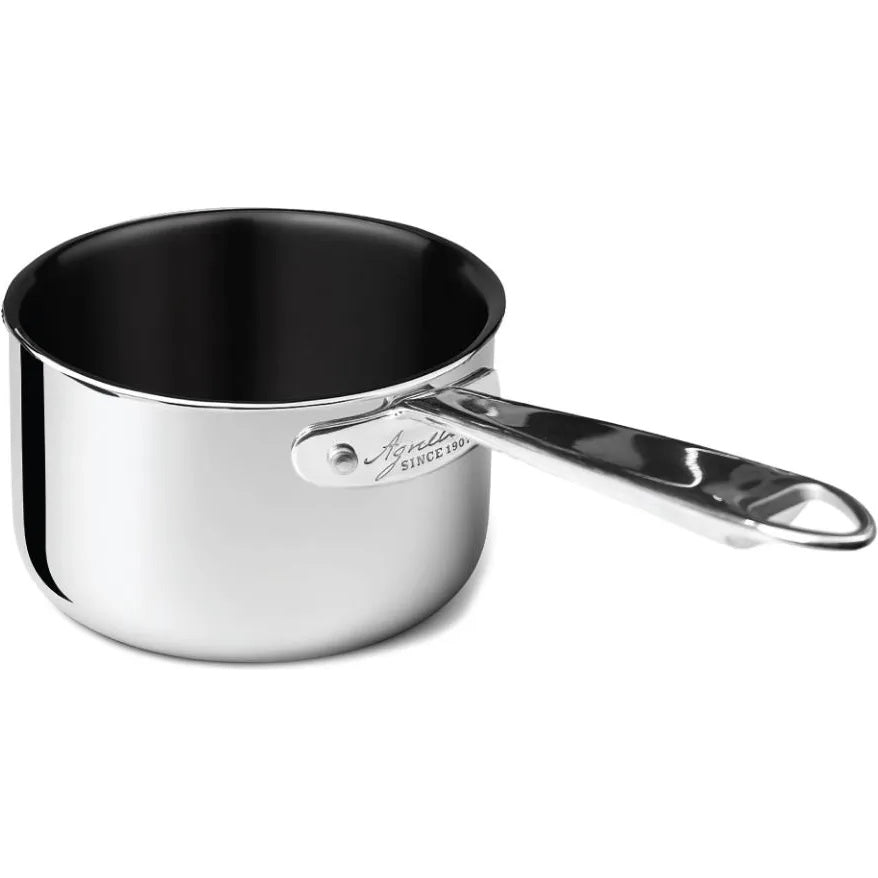 AGNELLI Casseruola Alta Aluinox 2ply Antiaderente con 1 Manico D 20 Cm