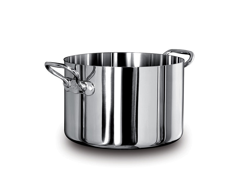 AGNELLI Casseruola Alta Aluinox 3ply 2 Manici Inox Lucido 32x20 Cm