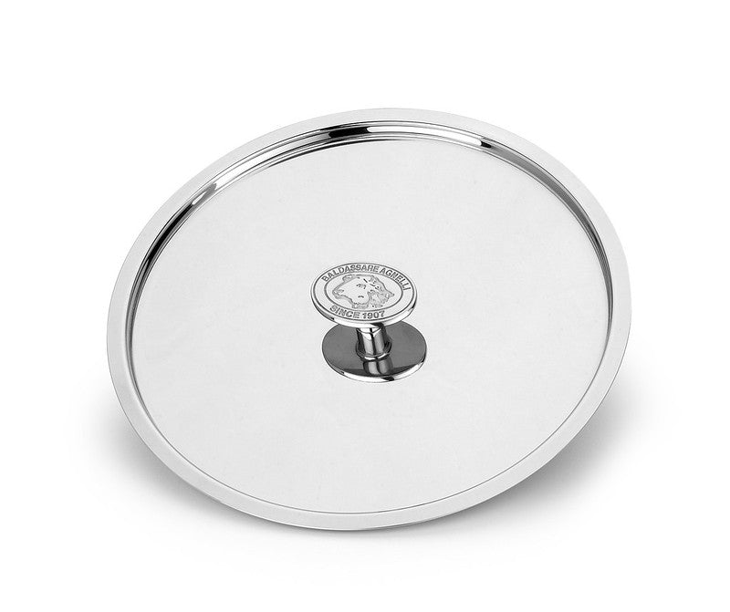 AGNELLI Coperchio Aluinox 3ply D 28 Cm Acciaio Inox con Pomolo