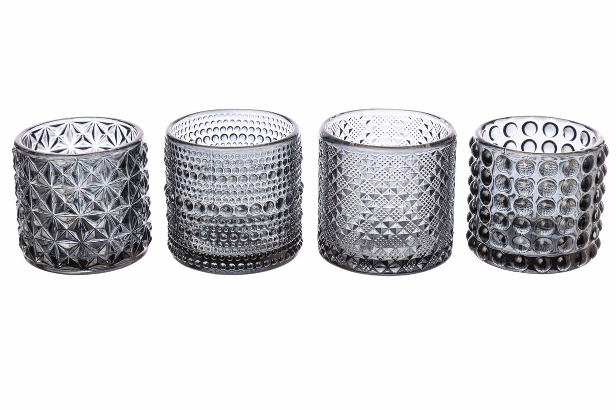 arpimex arpimex vasetti vetro portacandele d 7 cm h 68 cm grigio mix 4 pz ean 8018318579516