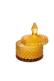 ARPIMEX Vasetto Vetro con Cera D 10,5 Cm H 13 Cm Bomboniera Marrone