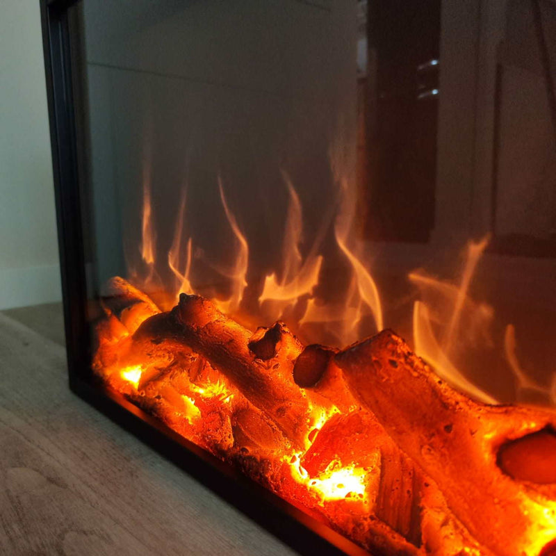 SINED Vulcano Caminetto Elettrico da Incasso 49,5 x 60 x 15 cm – Camino Decorativo Moderno per Arredo Casa