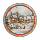 tognana tognana piatto panettone cinzia christmas village natale 31 cm porcellana multicolor ean 8056444070897