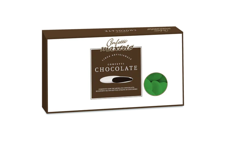 Maxtris Confetti  Confetti Cioccolato Fondente Classico Verde 1 Kg