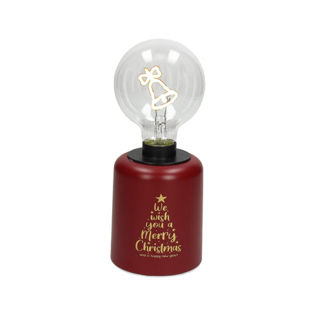 tognana tognana lampada campana natale con led h 21 cm christmas lamp rosso ean 8056444058727