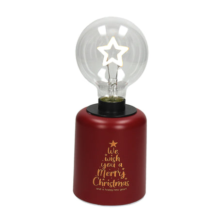 tognana tognana lampada stella natale con led h 21 cm christmas lamp rosso ean 8056444058741