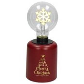 tognana tognana lampada fiocco natale con led h 21 cm christmas lamp rosso ean 8056444058826