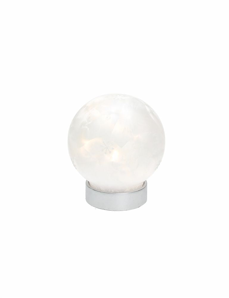 tognana tognana sfera natale con led d 12 cm christmas white vetro bianco ean 8056444359237