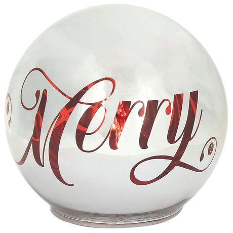 tognana tognana sfera natale con led d 15 cm christmas mirror silver vetro rosso ean 8056444359350