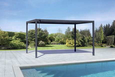 L'Arcolaio Pergola Bioclimatica Garage 3 x 4 Mt Antracite
