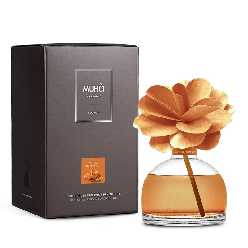 Muhà Flower Profumatore Diffuser Camelia 200ml Cedro & Bergamotto