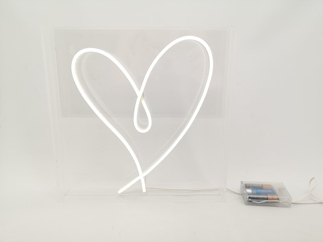 Vimin Box Cuore Led Stilizzato in Box Acrilico