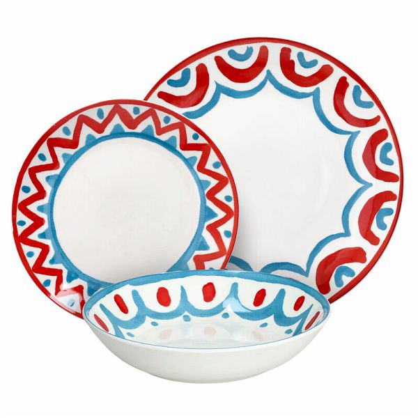 Tognana Servizio Tavola Madison Vietri 18 Pz Porcellana Multicolor