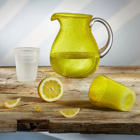 Zani Serafino Bicchiere Acqua Memento Yellow Transparent 30cl in Pasta di Vetro