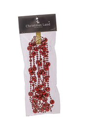 ARPIMEX Collana Natale Perle Plastica D 14 Mm 2,7 Mt Rosso