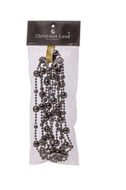 ARPIMEX Collana Natale Perle Plastica D 14 Mm 2,7 Mt Argento